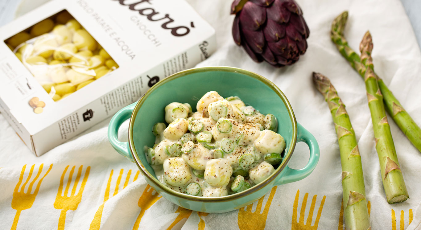 gnocchi asparagi e carciofi