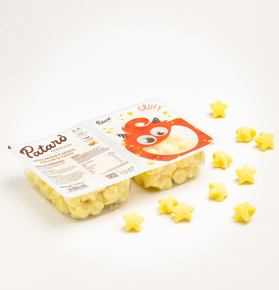 stelline di solo patate e acqua grufy pataro