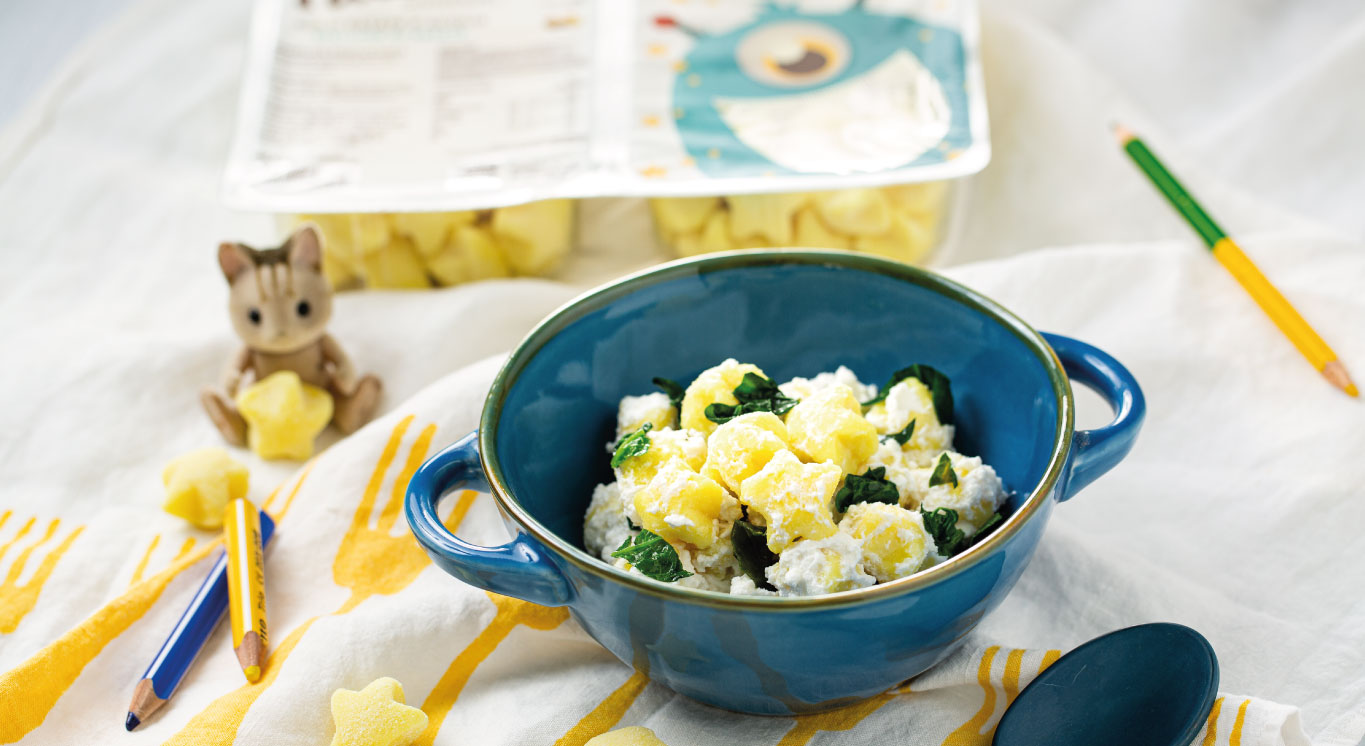 stelline con ricotta e spinaci