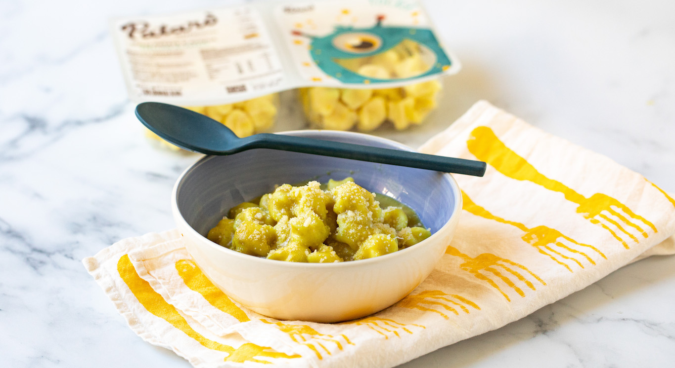 stelline alla crema di piselli