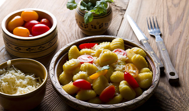 gnocchi di patate condimento verdure
